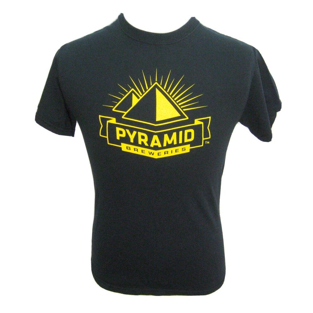 PYRAMID BEER Men's Size Small Black Short Sleeve Graphic Brewery Brewing T-Shirt